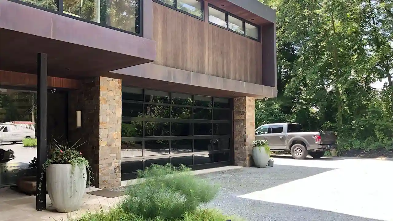 glass garage door